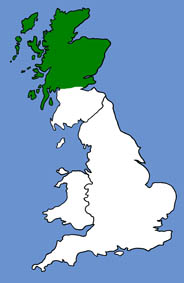 British distribution of the whiskered bat